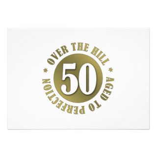 50th Birthday Over The Hill Invites