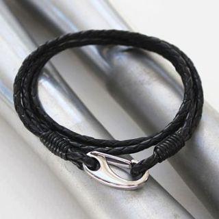 men's double wrap leather bracelet by zamsoe