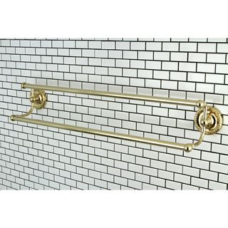 Polished Brass 24 inch Double Towel Bar