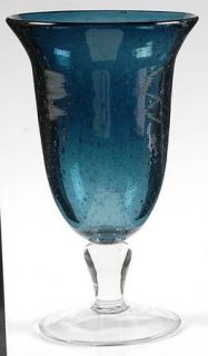Artland Crystal Iris Slate Blue Iced Tea   Slate Blue Bowl, Bubble Glass
