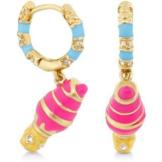 Lauren G Adams Girl's Gold Ice Cream Dangle Earrings with Enamel Jewelry