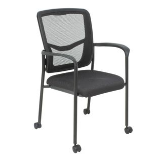 Kiera Black Mesh Caster Side Chair
