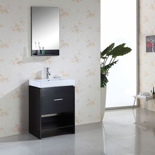 Virtu Virtu Usa Gloria 24 inch Single Sink Bathroom Vanity Set Espresso Size Single Vanities