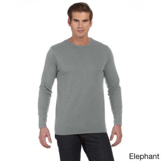 Alternative Mens Joey Slub Long Sleeve Crew Neck T shirt Grey Size XXL