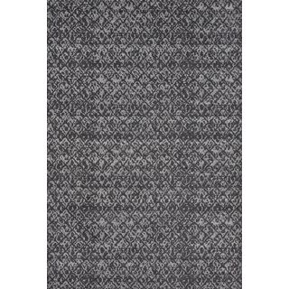 Settat Black Wool/ Viscose Graphic Rug (5 X 8)