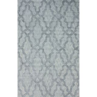 Nuloom Handmade Modern Trellis Grey Cotton Rug (5 X 8)