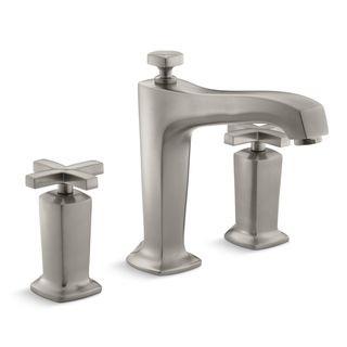 Kohler Margaux Brushed Nickel Deck mount High flow Bath Faucet Trim With Cross Handles