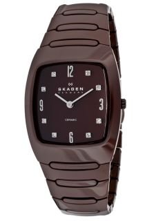 Skagen 914SDXC  Watches,Womens Burgundy Dial Burgundy Ceramic, Casual Skagen Quartz Watches