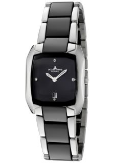 JACQUES LEMANS 1390C  Watches,Womens Dublin Black High Tech Ceramic & Stainless Steel, Casual JACQUES LEMANS Quartz Watches