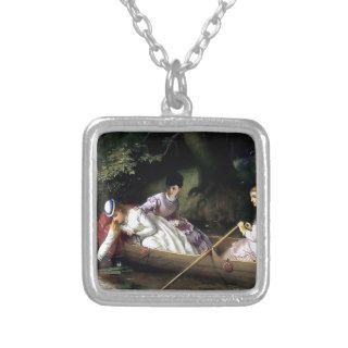 Ladies in a Boat painting Custom Necklace