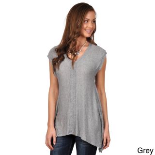 Hailey Jeans Co Hailey Jeans Co. Juniors Hacci V neck Tunic Top Grey Size S (1  3)