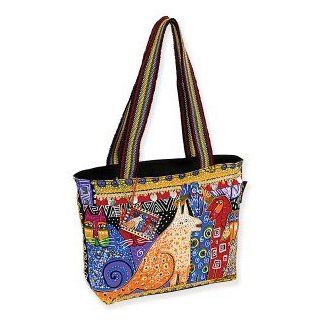 Laurel Burch 'A Brighter Place' Medium Tote Handbag Top Handle Handbags Shoes