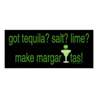 Cocktail Got Tequila Salt Lime Make Margaritas Print