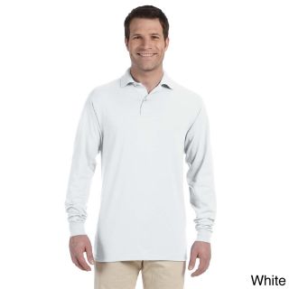 Jerzees Jerzees Mens 50/50 Long Sleeve Jersey Polo White Size XXL