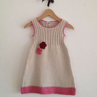 knitted flower dress by hopscotch of henley