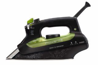 Rowenta DW6080 Eco Intelligence Iron 1700 Watt Steam Iron with 3D Stainless Steel Soleplate, Black   Automatic Turnoff Irons