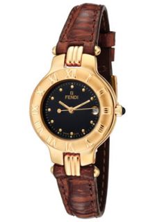 Fendi F96232  Watches,Womens Petite Navy Blue Dial Brown Leather, Casual Fendi Quartz Watches