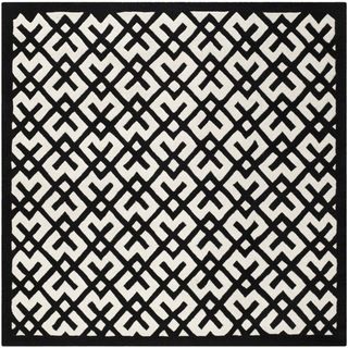 Safavieh Handmade Moroccan Chatham Ivory Abstract Wool Rug (7 Square)