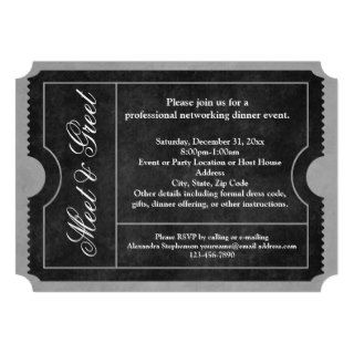 Meet and Greet Business Event Ticket Invitations