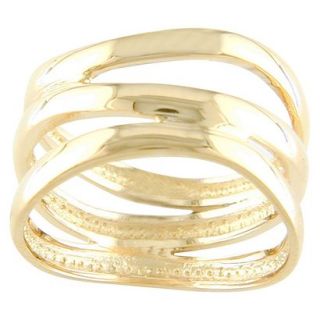 14k Gold Plated Wave Band Ring Gold