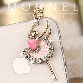 ip579 Cute Artist Dancer Ballet Dust Proof Phone Plug Cover Charm For Cell Phone Cell Phones & Accessories