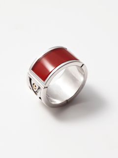 MENS LONDON CALLING RED AGATE RING by Stephen Webster