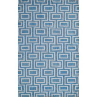 Safavieh Handwoven Moroccan Dhurrie Labyrinth pattern Light Blue/ Ivory Wool Rug (9 X 12)