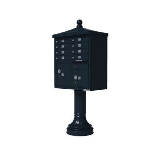 Florence 31 in x 71 in Metal Black Lockable Cluster Mailbox