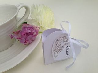 20 chocolate heart wedding favours by lushleys