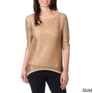 Bruce Bessi Yal New York Womens High low Lightweight Sweater Gold Size S (4  6)
