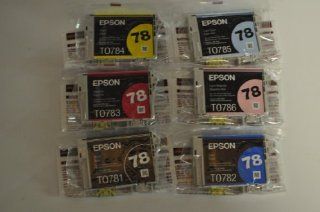 Set Of 6 Epson Ink Cartridges For R260/r280/r380/rx580/rx595/rx680