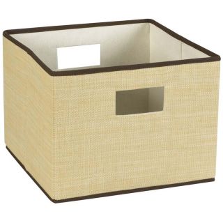 Household Essentials 10 in W x 13 in H x 13 in D Brown Fabric Bin