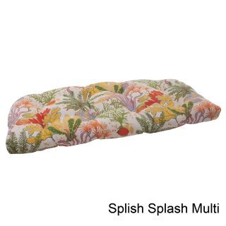 Pillow Perfect Splish Splash Outdoor Wicker Loveseat Cushion