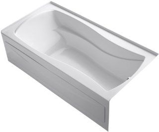 KOHLER K 1257 GRA 0 Mariposa 6 Foot BubbleMassage Bath, White   Freestanding Bathtubs  