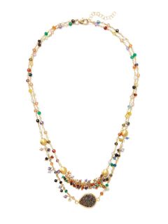Multi Bead Double Strand Bib Necklace by Mary Louise Designs
