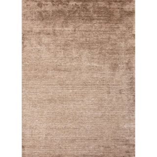 Hand loomed Rectangular Solid pattern Brown Rug (5 X 8)