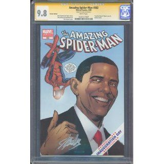 AMAZING SPIDERMAN 583 1st Printing OBAMA VARIANT (BLUE BACKGROUND) SOLD OUT EVERYWHERE 1st PRINT VARIANT (Amzing Spider man, 1) MARVEL COMICS Books