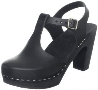 Swedish Hasbeens Women's Strap Shoe Sky High Sandals,Black,10 M US Shoes