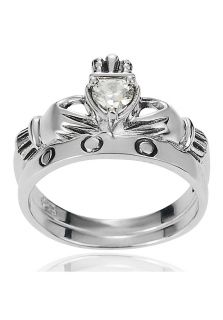 Adi Designs SR 5275 CZ 05  Jewelry,Sterling Silver Cubic Zirconia Bridal Style Ring Set, Fine Jewelry Adi Designs Rings Jewelry