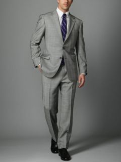Worsted Wool Glen Plaid Suit by Hickey Freeman