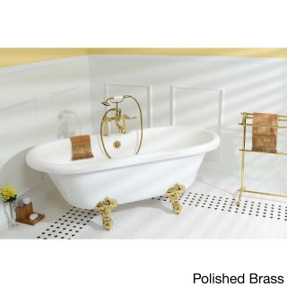 Vintage Collection 67 inch Acrylic Dual Clawfoot Tub With 7 inch Rim Drillings