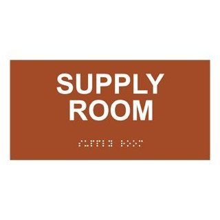 ADA Supply Room Braille Sign RSME 586 WHTonCanyon Wayfinding  Business And Store Signs 