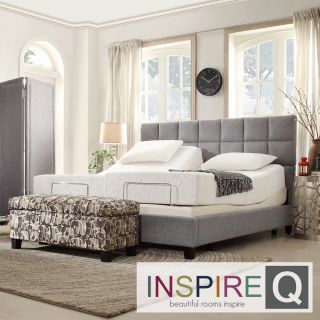Inspire Q Inspire Q Toddz Classic Electric Adjustable Split King size Bed Base With Wireless Remote Control Black Size Split King