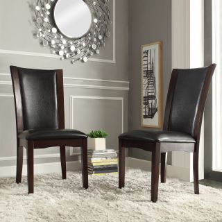 Sonata Black brown Faux Leather Dining Chairs (set Of 2)
