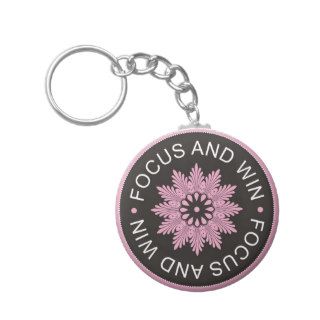 3 Word Quotes ~Focus And Win ~motivational Keychain