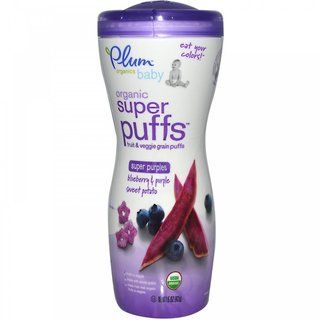 Plum Organics 1.5 ounce Super Puffs Purples Blueberry   Purple Sweet Potato