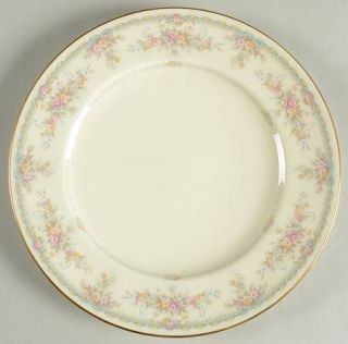 Noritake Linda Salad Plate, Fine China Dinnerware   Contemporary, Pink, Yellow F