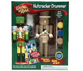 Masterpieces Works of Ahhh Nutcracker Drummer Wood Paint Kit Toys & Games