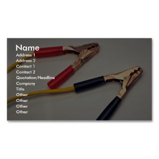 Jumper cables business card template