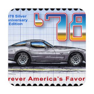 1978 Silver Anniversary Special Edition Corvette Coasters